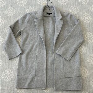 J. Crew Light Gray Knit Open-Front Cardigan